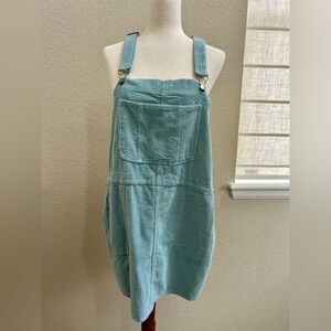 Light Blue Corduroy Overall Dress XXL